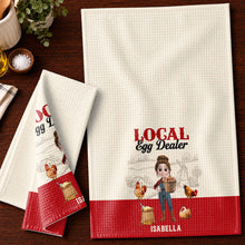 Load image into Gallery viewer, Personalized Kitchen Towel Custom Name Chicken Lover Gift
