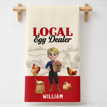 Load image into Gallery viewer, Personalized Kitchen Towel Custom Name Chicken Lover Gift
