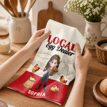Load image into Gallery viewer, Personalized Kitchen Towel Custom Name Chicken Lover Gift
