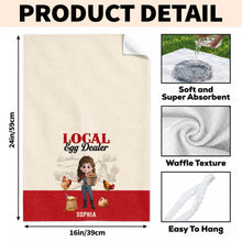 Load image into Gallery viewer, Personalized Kitchen Towel Custom Name Chicken Lover Gift
