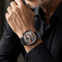 Load image into Gallery viewer, Personalized Fire Truck Men's Watch Custom Name Gift for Dad
