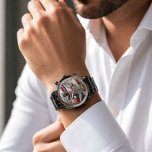 Load image into Gallery viewer, Personalized Fire Truck Men's Watch Custom Name Gift for Dad
