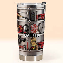 Load image into Gallery viewer, Personalized Firefighter Stainless Steel Tumbler 20oz Gift for Dad

