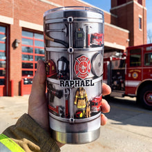 Load image into Gallery viewer, Personalized Firefighter Stainless Steel Tumbler 20oz Gift for Dad
