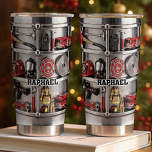 Load image into Gallery viewer, Personalized Firefighter Stainless Steel Tumbler 20oz Gift for Dad
