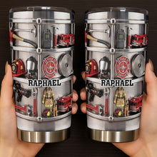 Load image into Gallery viewer, Personalized Firefighter Stainless Steel Tumbler 20oz Gift for Dad

