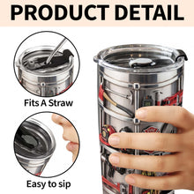 Load image into Gallery viewer, Personalized Firefighter Stainless Steel Tumbler 20oz Gift for Dad
