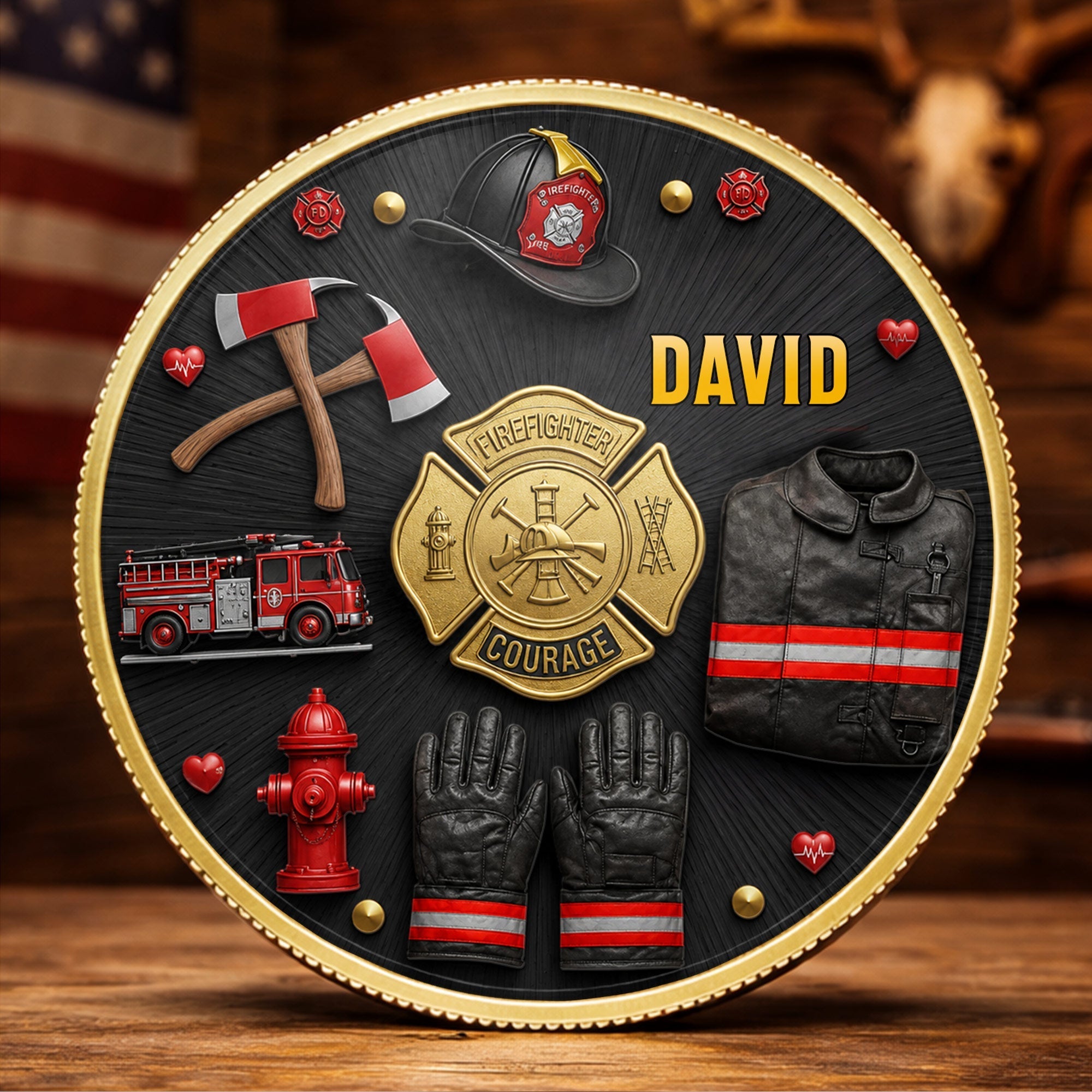 Personalized Firefighter Courage Commemorative Coin Custom Gift