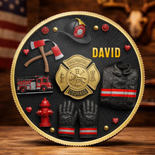 Load image into Gallery viewer, Personalized Firefighter Courage Commemorative Coin Custom Gift
