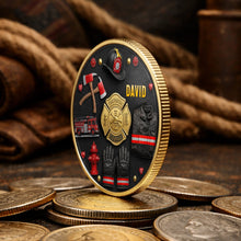 Load image into Gallery viewer, Personalized Firefighter Courage Commemorative Coin Custom Gift
