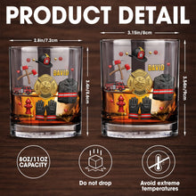 Load image into Gallery viewer, Personalized Custom Whiskey Glass for Firefighter Dad | Gift Idea
