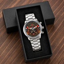 Load image into Gallery viewer, Personalized Firefighter Men's Watch Custom Name Gift for Dad
