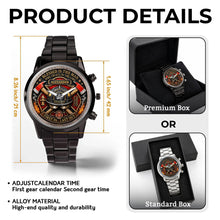 Load image into Gallery viewer, Personalized Firefighter Men's Watch Custom Name Gift for Dad
