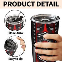 Load image into Gallery viewer, Personalized Firefighter Stainless Steel Tumbler Custom Name 20oz Gift for Dad
