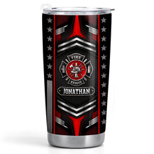 Load image into Gallery viewer, Personalized Firefighter Stainless Steel Tumbler Custom Name 20oz Gift for Dad
