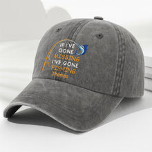 Load image into Gallery viewer, Personalized Washed Denim Fishing Cap Custom Name Gift for Dad
