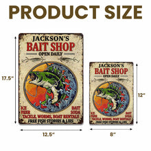 Load image into Gallery viewer, Personalized Metal Sign Custom Name Bass Fishing Gift Idea
