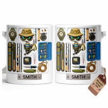 Load image into Gallery viewer, Personalized Fishing Mug Custom Name Gift for Dad Fishing Enthusiasts
