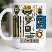Load image into Gallery viewer, Personalized Fishing Mug Custom Name Gift for Dad Fishing Enthusiasts
