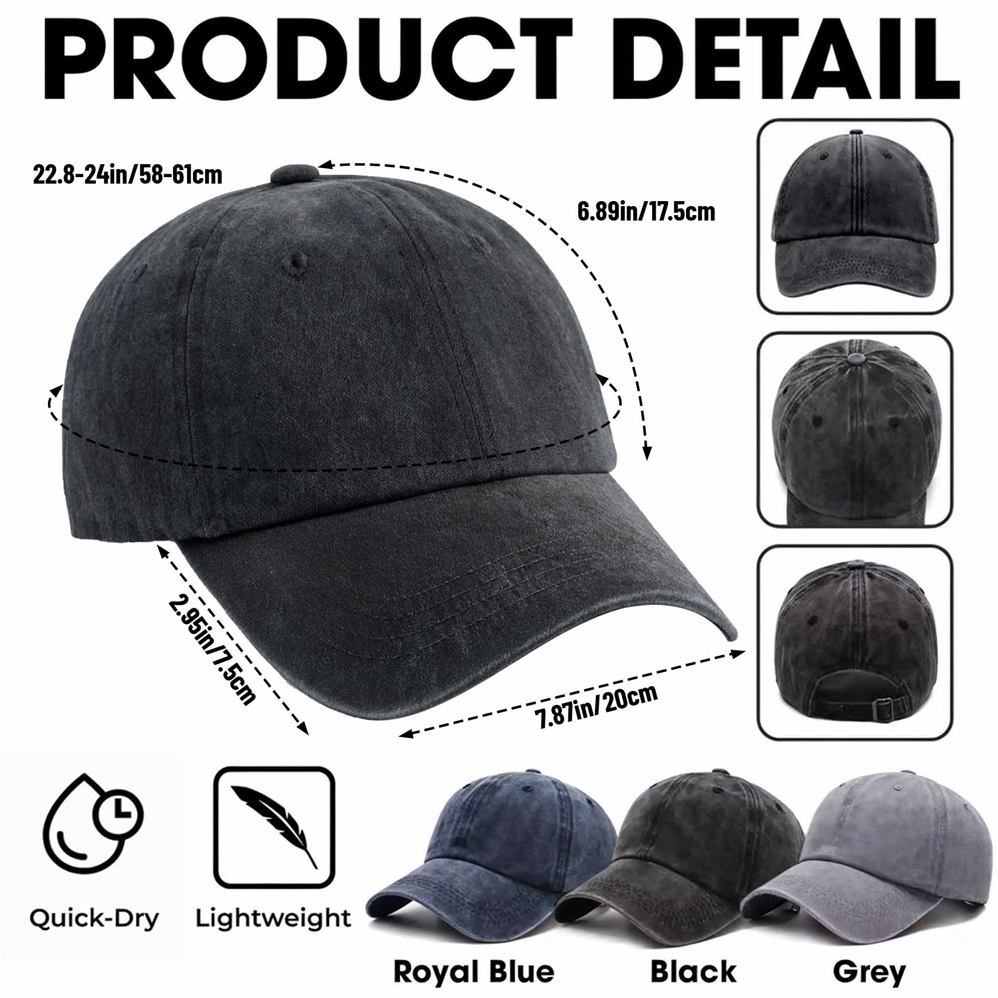 Personalized Fishing Cap Custom Name Denim Gift for Dad
