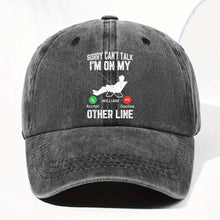 Load image into Gallery viewer, Personalized Fishing Cap Custom Name Denim Gift for Dad
