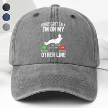 Load image into Gallery viewer, Personalized Fishing Cap Custom Name Denim Gift for Dad
