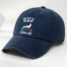 Load image into Gallery viewer, Personalized Fishing Cap Custom Name Denim Gift for Dad
