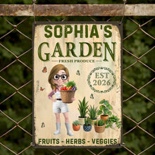 Load image into Gallery viewer, Personalized Metal Sign Garden Decor Custom Name Gift for Mom
