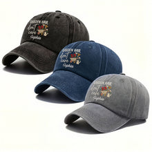 Load image into Gallery viewer, Personalized Washed Denim Cap Custom Name for Garden Lovers
