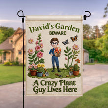 Load image into Gallery viewer, Personalized Garden Flag Custom Text for Plant Lovers
