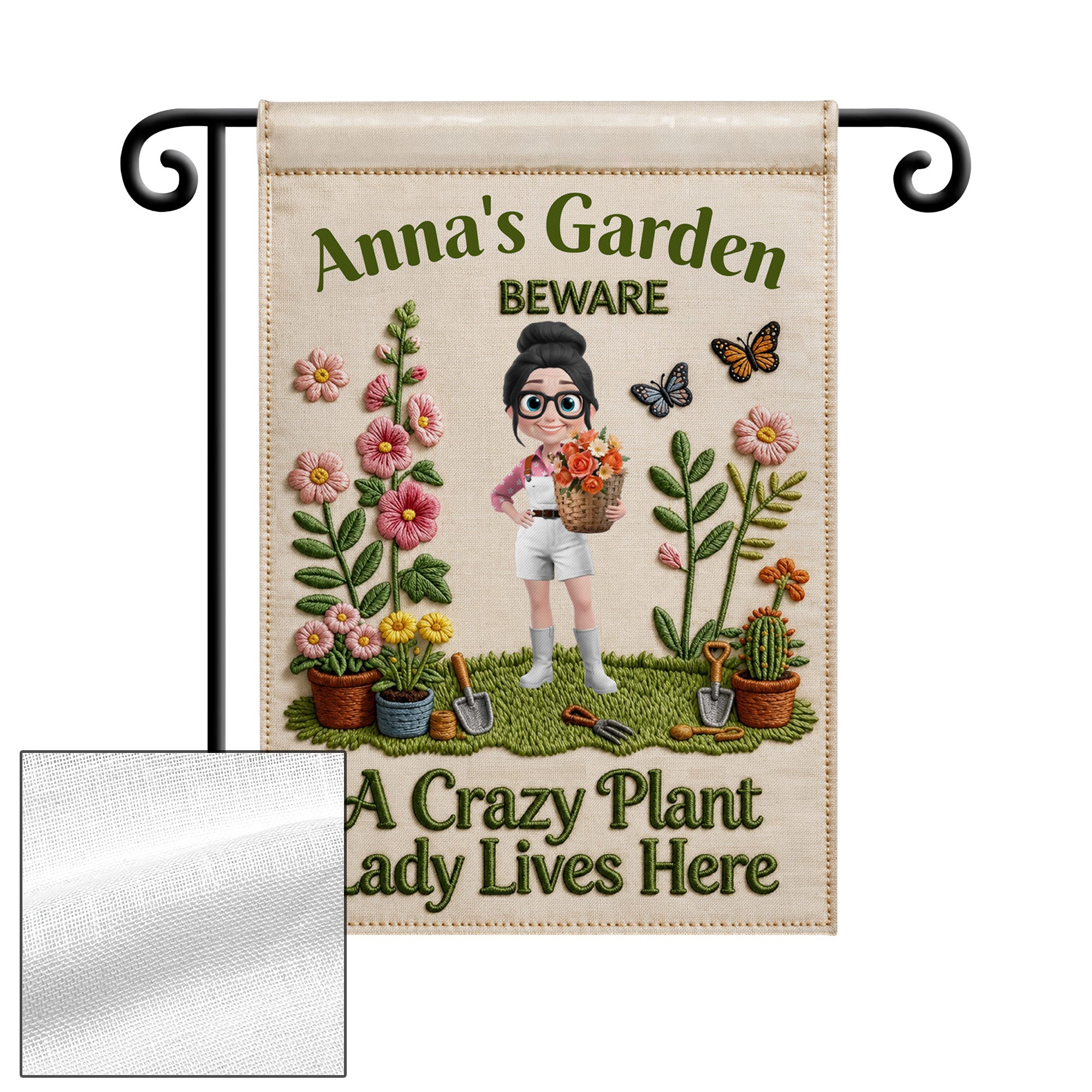 Personalized Garden Flag Custom Text for Plant Lovers
