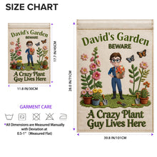 Load image into Gallery viewer, Personalized Garden Flag Custom Text for Plant Lovers
