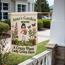 Load image into Gallery viewer, Personalized Garden Flag Custom Text for Plant Lovers
