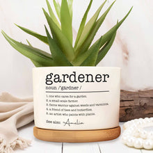 Load image into Gallery viewer, Personalized Ceramic Plant Pot Custom Name Gift for Gardener

