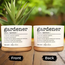 Load image into Gallery viewer, Personalized Ceramic Plant Pot Custom Name Gift for Gardener
