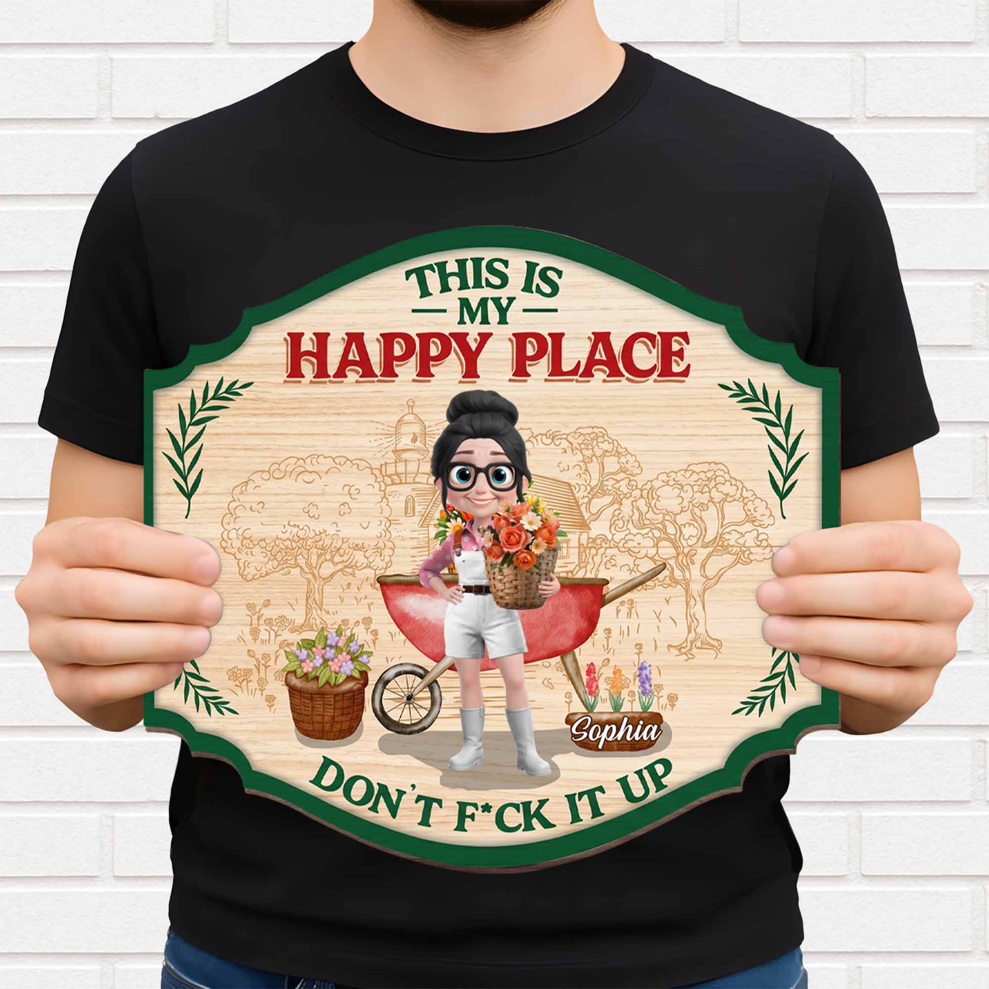 Personalized Custom Shaped Wood Sign for Gardening Lovers - Eco-Friendly Gift