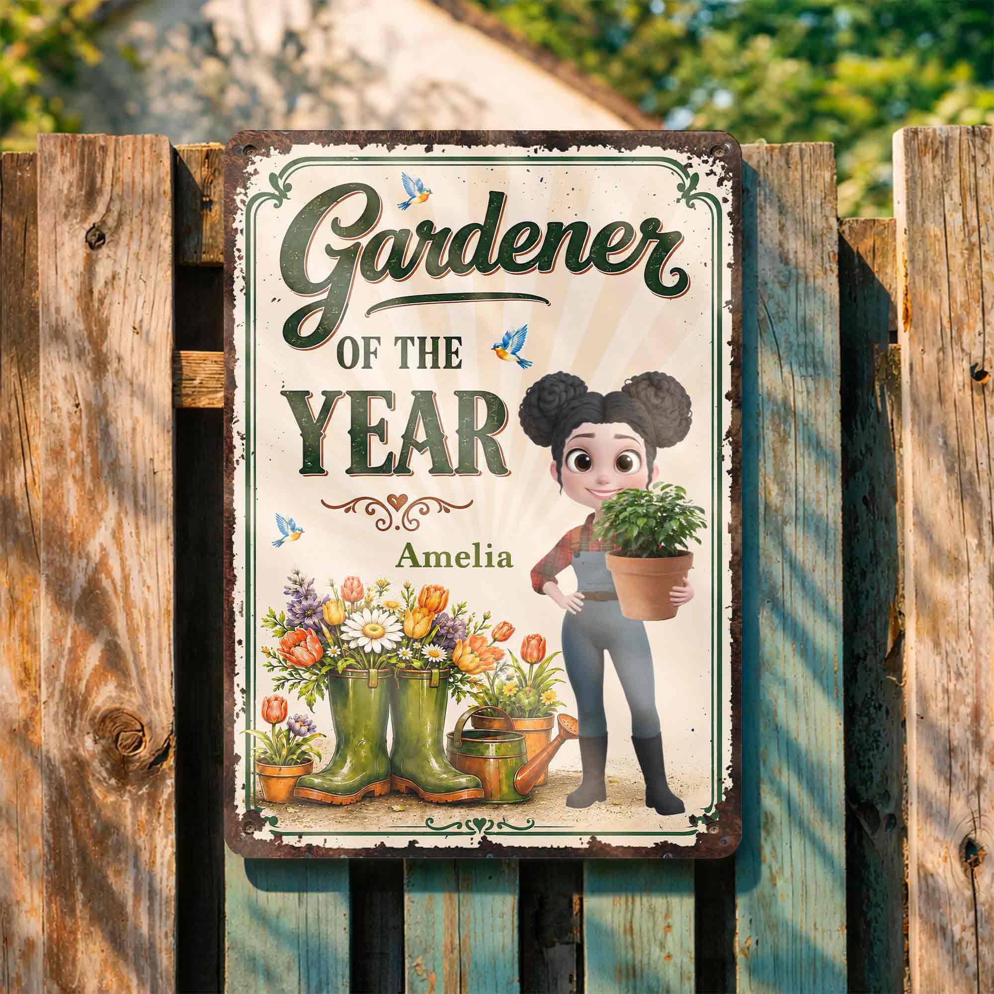 Personalized Metal Sign for Gardening Lovers - Custom Gift for Mom