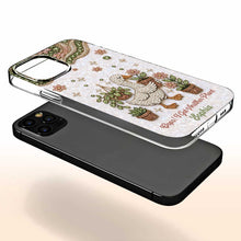 Load image into Gallery viewer, Personalized Clear Phone Case Custom Name Duck Floral Gift
