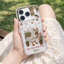 Load image into Gallery viewer, Personalized Clear Phone Case Custom Name Duck Floral Gift
