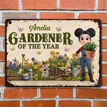Load image into Gallery viewer, Personalized Gardener Metal Sign Custom Name Gift for Mom
