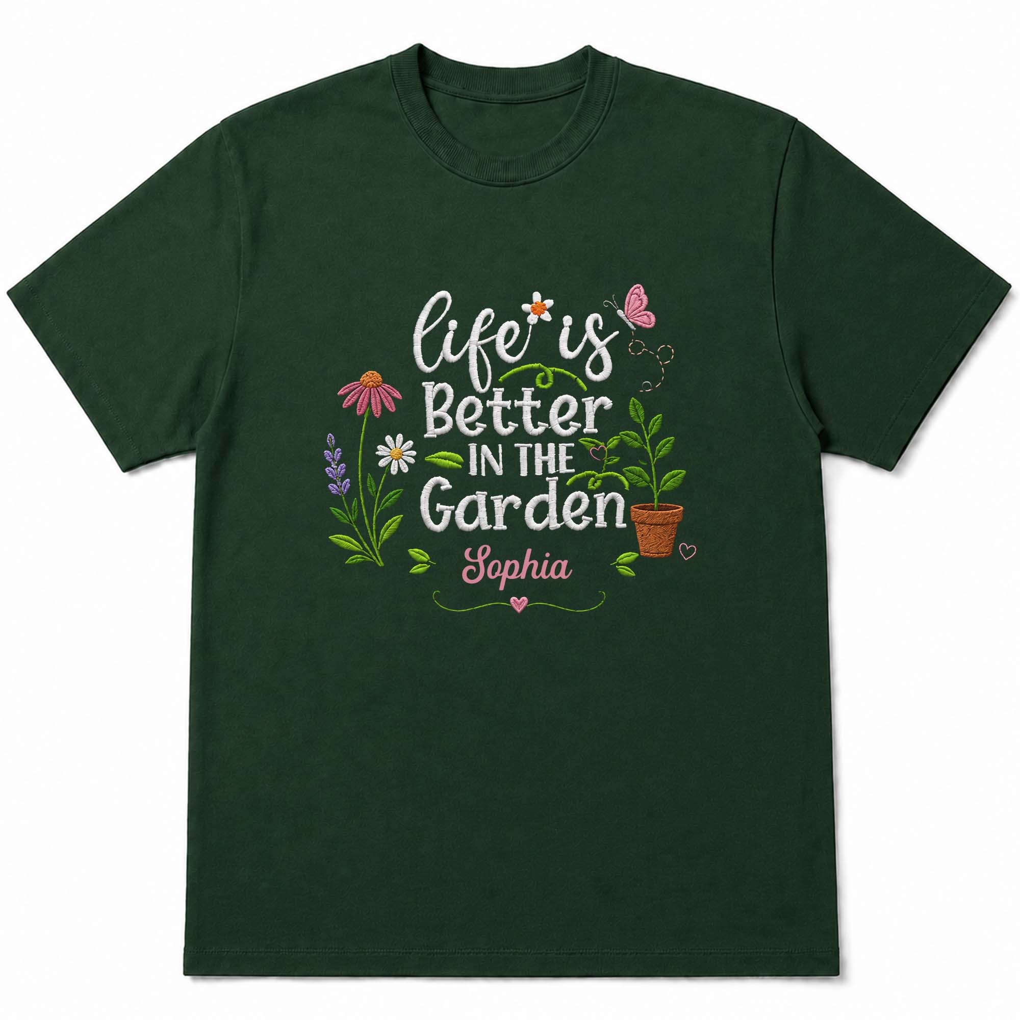 Personalized Unisex T-Shirt & Hoodie Life in the Garden Gift for Mom