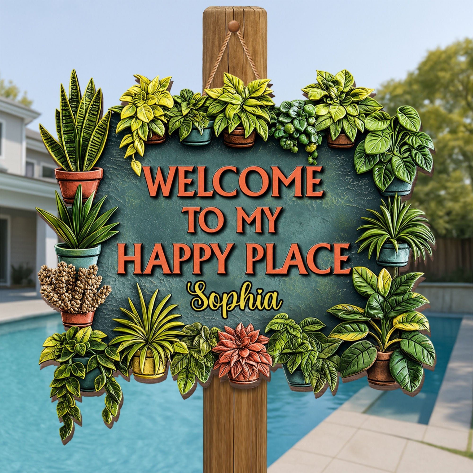 Personalized Custom Wood Sign for Gardening Lovers Gift