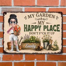 Load image into Gallery viewer, Personalized Metal Garden Sign Custom Name Gift for Mom
