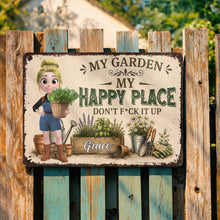 Load image into Gallery viewer, Personalized Metal Garden Sign Custom Name Gift for Mom
