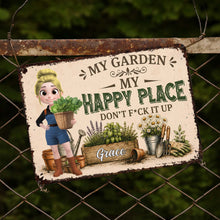 Load image into Gallery viewer, Personalized Metal Garden Sign Custom Name Gift for Mom
