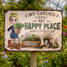 Load image into Gallery viewer, Personalized Metal Garden Sign Custom Name Gift for Mom
