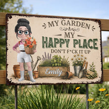 Load image into Gallery viewer, Personalized Metal Garden Sign Custom Name Gift for Mom
