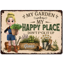 Load image into Gallery viewer, Personalized Metal Garden Sign Custom Name Gift for Mom
