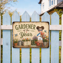 Load image into Gallery viewer, Personalized Metal Sign for Gardener Custom Name Decor Gift
