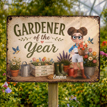 Load image into Gallery viewer, Personalized Metal Sign for Gardener Custom Name Decor Gift
